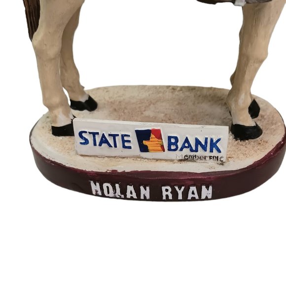 Nolan Ryan Bobblehead Doll On Horse State Bank - Picture 6 of 11